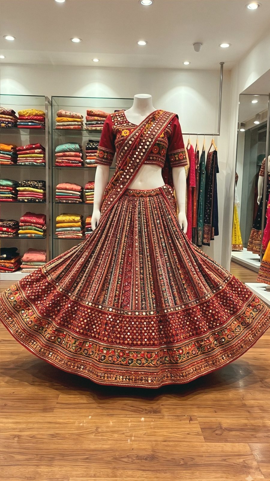 Chaniya choli before — the photograph sent in