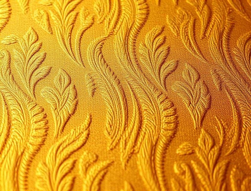 Mustard jacquard fabric — the photo sent in